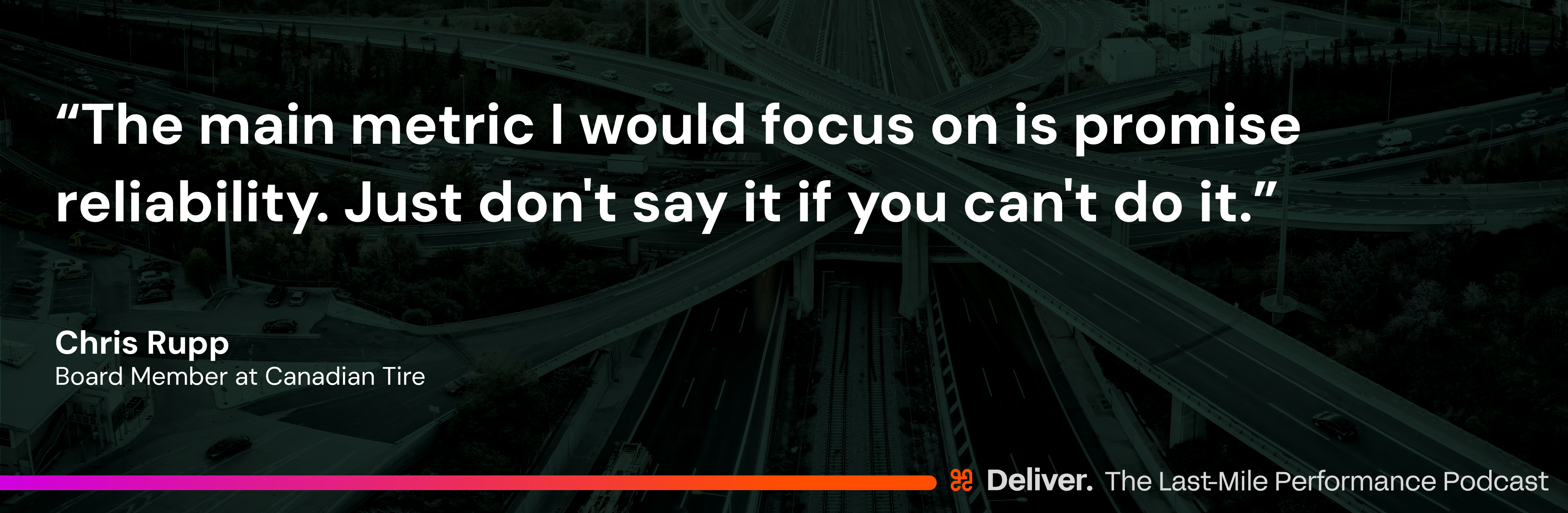 “The main metric I would focus on is promise reliability. Just don't say it if you can't do it.”