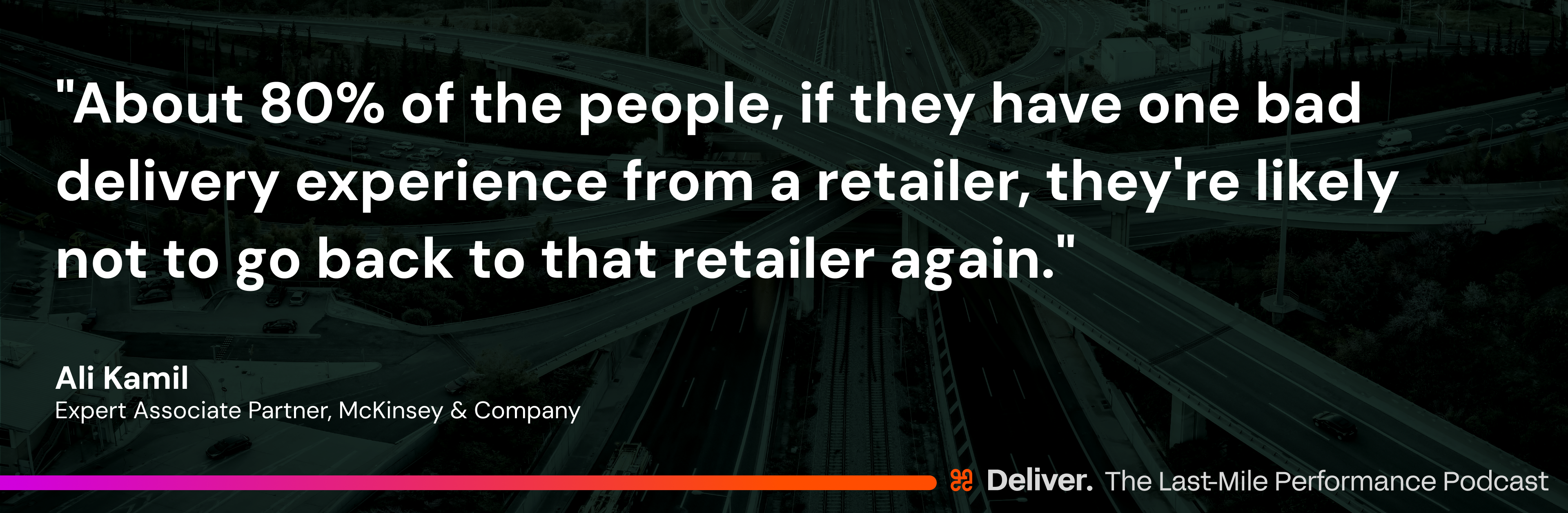 80 percent of people churn after a bad delivery